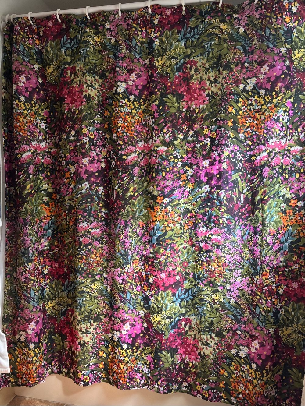 Levtex Home Basel Collection Cottagecore Boho Garden Floral Shower Curtain